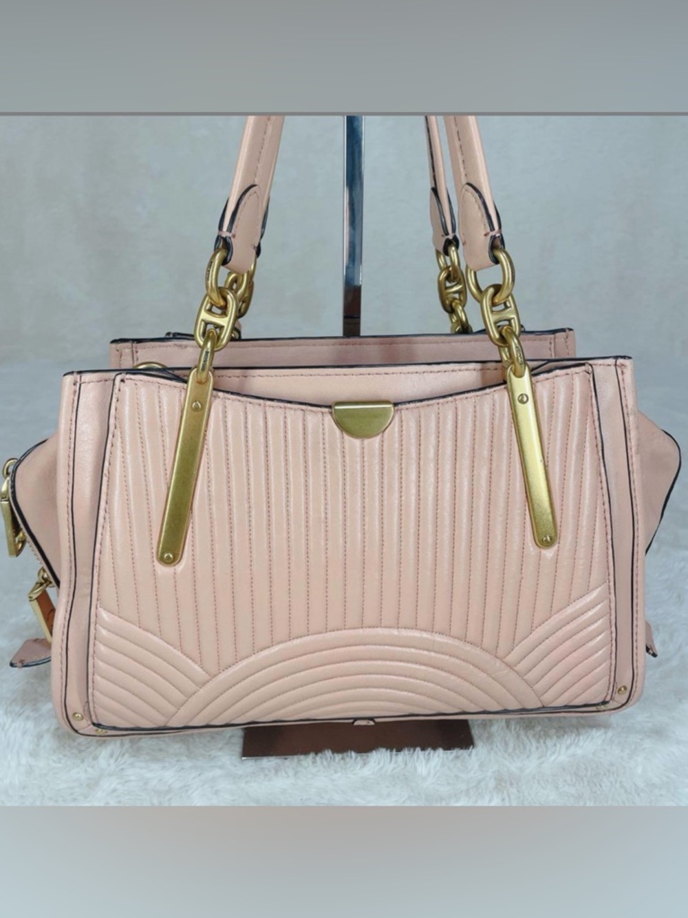 Coach Dreamer 27 With Colorblock Deco Quilting And Rivets EUC - Picture 7 of 16